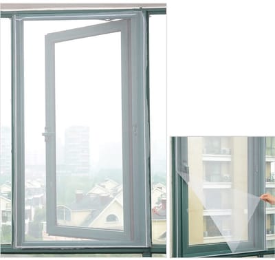 Allecto - Raam Insectenhor - Muggenbestrijding - Bescherming tegen vliegen - 1.3m x 1.5m - Eenvoudige installatie - Zelfklevende tape - Geschikt