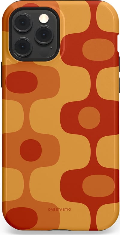 Casetastic Hoesje Geschikt voor Apple iPhone 12/12 Pro Magsafe - Stijlvolle Beschermende Duo-layer Case - Vintage Rust