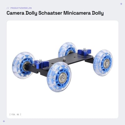 Dailygoods- Camera Dolly 10 Kg Belasting - Minicamera Dolly - Bewegingscamerastandaard - Lichtgewicht Aluminium - Antislip Wielen - Roestwerend en Duurzaam - Camera Slider