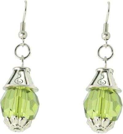Behave - Oorhangers dames - Spring sparkle - Lichtgroen - Zilverkleur - Nikkelvrij
