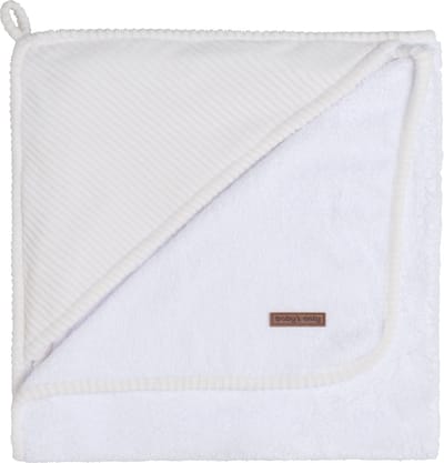 Baby's Only Baby badcape - Omslagdoek - Handdoek met capuchon Sense - Wit - 75x85 cm - Badstof