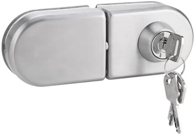 Cosensi- Glazen Deurslot - Roestvrij Staal - Deurslot met Sleutel - Deurslot Buitendeur - Deurslot Binnendeur - Geschikt voor 10-12mm Glas