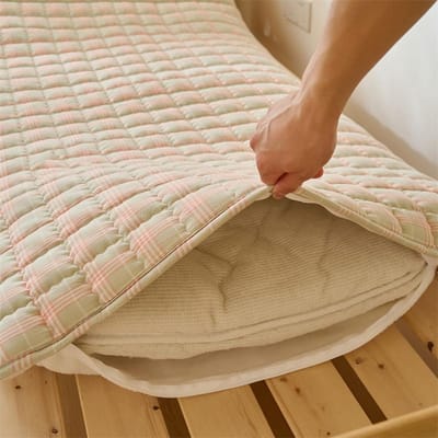Japanse Futon Matras - Opvouwbaar Matras Vloermatras - Comfortabel Slapen - Dikke Katoenen Vulling - 90x200cm - Grijs