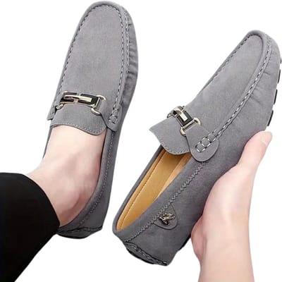 Bovista Loafers Heren - Met Hak - Herenschoenen - Instappers - Grijs - Maat 46