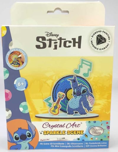 Craft Buddy knutselset Stitch muziek sparkle scene voor kinderen.