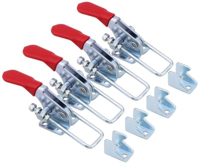 Dailygoods - Toggle Clamp Set - Latch Type - 163kg Capaciteit - Voor Trailer en Lids - Krachtige Bevestiging - Handige Montage - Duurzaam en Betrouwbaar