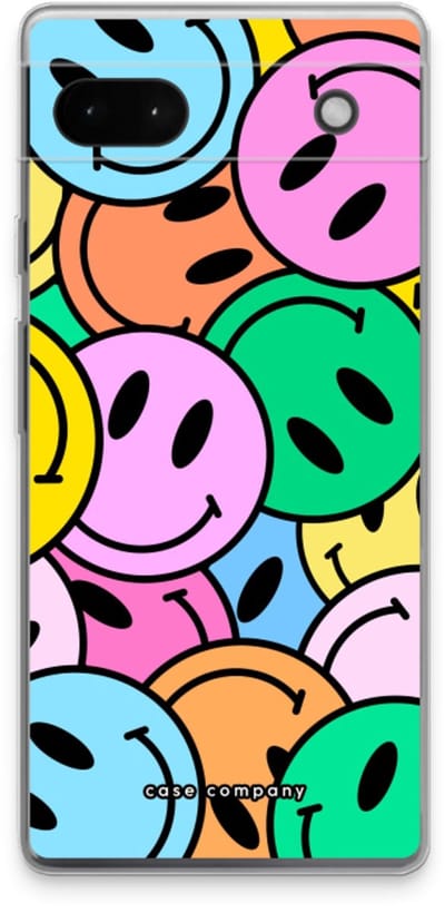 Case Company® - Hoesje geschikt voor Google Pixel 6a hoesje - Smiley N°1 - Soft Cover Telefoonhoesje - Bescherming aan alle Kanten en Schermrand