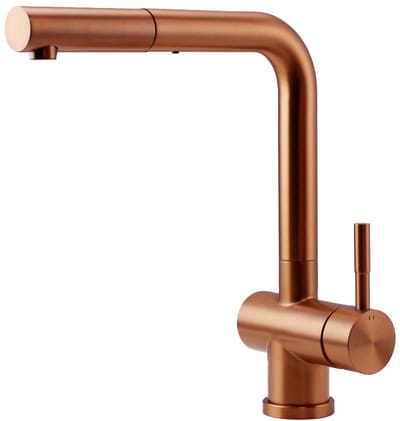 Pure.Sink Elite Steel Pulse-S keukenkraan PVD koper met uittrekbare uitloop PS8500-62