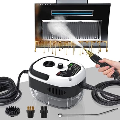 Stoomreiniger, 2500W hoogwaardige handheld stoomreiniger, 1L draagbare autostoomreiniger, 6-snelheden hogedrukstoomreinigingsmachine