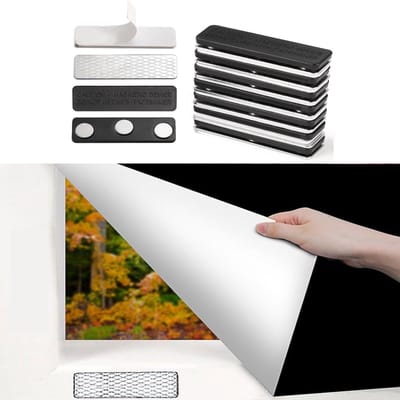 12 paar - Magnetische gordijngespen - Accessoires voor verduisteringsgordijnen - Magneetclips voor jaloezieën Gordijngespen 4,5 x 1,3 cm (zwart)