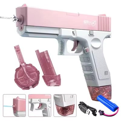 Krachtige Elektrische Waterpistolen Voor Volwassenen Automatische Zuigende Water Blasters Buiten Strand Speelgoed Zomer Plezier Voor Jongens Kinderen Cadeau gray