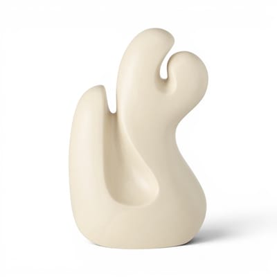 Dulaire Abstract Beeldje Modern Beige