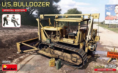 MiniArt Modelbouwpakket Militaire voertuigen - 38115 U.S. Bulldozer - Special Edition - Amerikaanse Bulldozer Plastic - 1:35 - Modelbouw