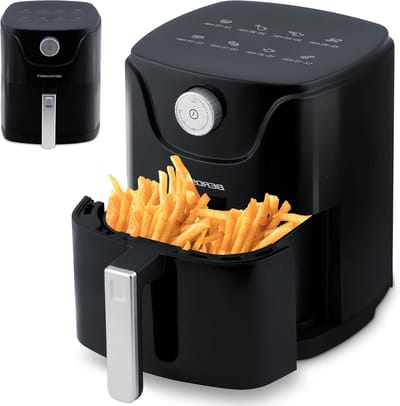 Airfryer Zonder Olie - Hete Lucht Frituur - Gezond Koken - 8 Programma's - 25 Liter - Zwart