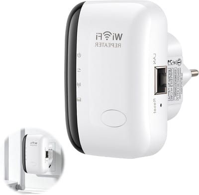 Wifi Versterker - WLAN Repeater - Internet Uitbreiding - 300 Mbit/s Snelheid - Stopcontact Model - Wit