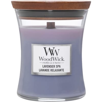 WoodWick Hourglass Medium Geurkaars - Lavender Spa - 60 branduren