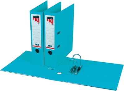 10 x Ordner Quantore - A4 - 80mm breed - PP kunststof - turquoise