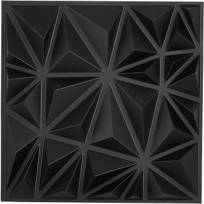 VEVOR 3D-wandpanelen, set van 33 30x30 cm PVC moderne minimalistische wandbekleding, 2,97 m², wanddecoratie, interieurontwerp voor plafond, slaapkamer, woonkamer en speelkamer, matzwart