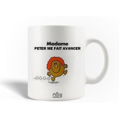 Mug en Céramique - Madame - Standard - 30cl - Blanc - Compatible Lave-Vaisselle