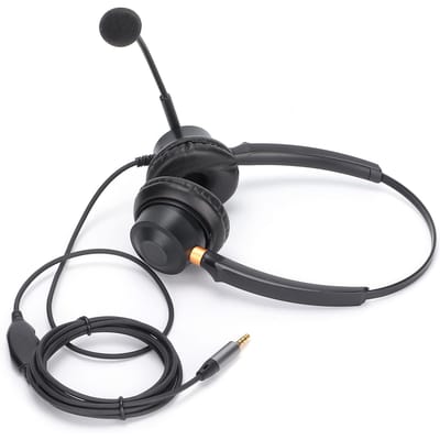 Binaurale Headset Aluminium Behuizing Telefoon Headset met Microfoon en Audio Bediening