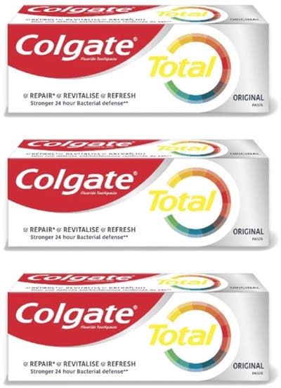 Colgate 3 x total original 20ml | handzaam voor op reis