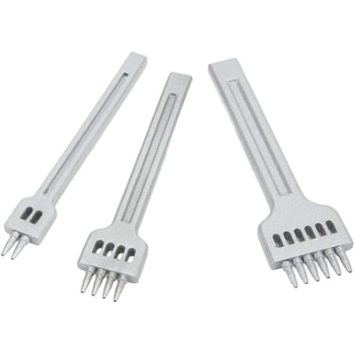 Griffe en cuir 2 dents 4 dents 6 dents Alliage de zinc Blanc Brillance fine Grand orifice Décharge Miroir 4mm