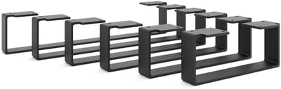 Dailygoods- Meubelpoten 10 cm - Meubelpoten Set van 4 - Kastpoten - Bankpoten - Verstelbaar - Zwart, Hoogwaardig Staal