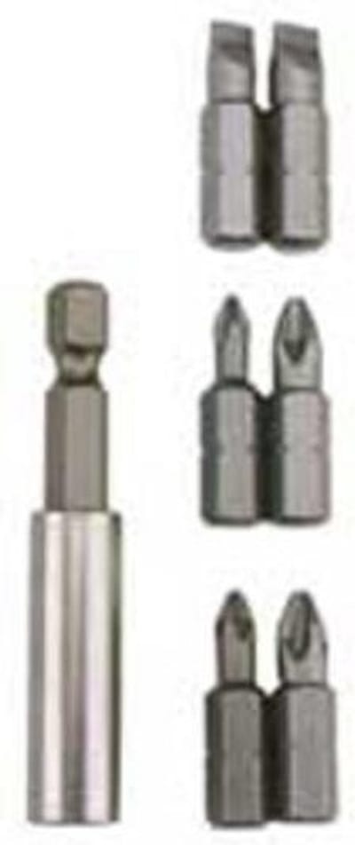 Wolfcraft 2446000 Bitset 7-delig Plat, Kruiskop Phillips, Kruiskop Pozidriv