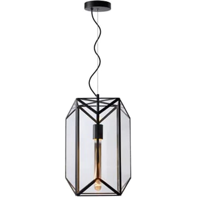 Lucide Hanglamp Fern - Zwart - Diam. 28cm - E27 - Verstelbaar