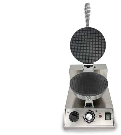 HCB® - Professioneel rond horeca Wafelijzer met timer - 230V - Wafelmaker van RVS / INOX - 39x25x26 cm (DxBxH) - 10.40 kg - 1131