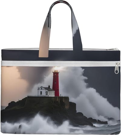 Canvas Draagtas - Grote Opbergzak - Kantoor en Reizen - Volledige Print - 38 x 27 cm - Multicolor