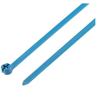 Wurth - Kabelbinder KBL D PA metalen vergr detect.br blauw - Kabelbinder KBL D gemaakt van polyamide met metalen tong detecteerbaar, blauw x 100 st