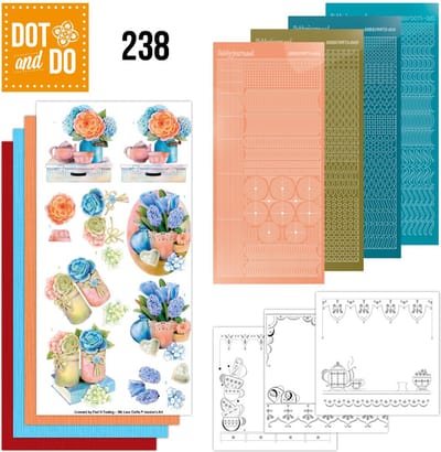 Dot and Do 238 - Jeanine's Art - Blue Flowers