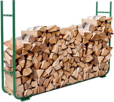 Toolland Verstelbaar houtrek voor brandhout en houtblokken, roestbestendig, breedte 150-220 cm, diepte 20-30 cm, hoogte 105 cm, binnen en buiten, onder dekzeil, eenvoudig te monteren, perfect voor houtopslag, haardhoutrek