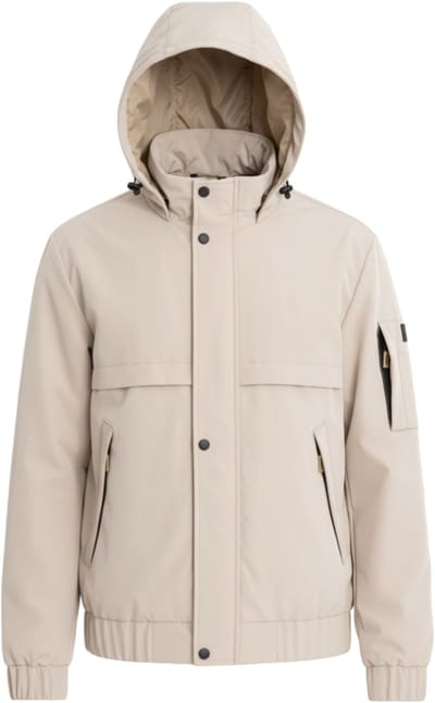 OMBRE Jas - Rits - Effen Beige S