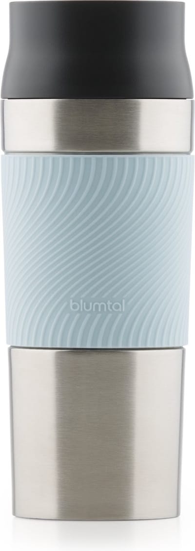 Blumtal Thermosbeker Classic - Lekvrij, BPA-Vrij en Vaatwasserbestendig - Hoge Kwaliteit Thermosfles met Quick-Press Sluiting - Travel Mug 350 ml - Lichtblauw