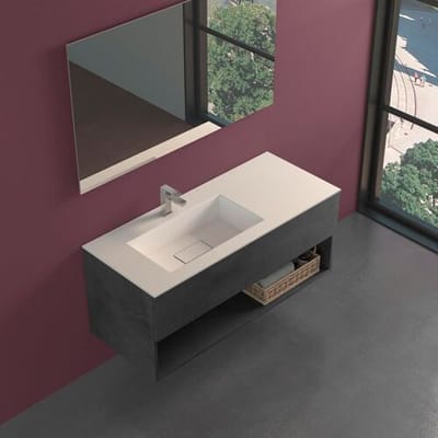 progettobagno Evo 54 Lago Uno washbasin with vanity 120 cm Left MB54E120LSAPHIDE4