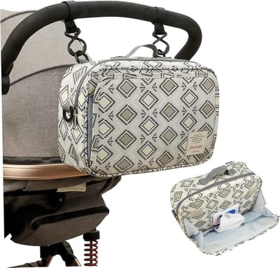 Kinderwagen Luiertas - Baby Organizer - Babybenodigdheden Dragen - Waterdicht Polyester - 29x10x19 cm - Rechthoekig Patroon