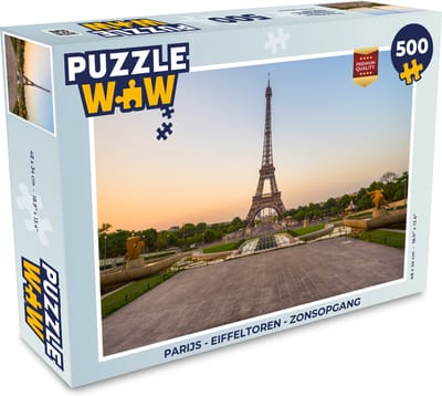 Puzzel Parijs - Eiffeltoren - Zonsopgang - Legpuzzel - Puzzel 500 stukjes