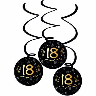 Folat - Shining glam swirls 18 jaar - 3 stuks