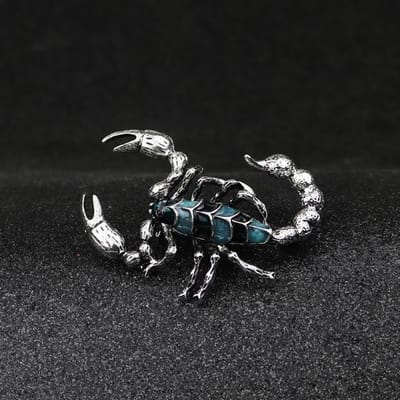Mode Nieuw Goud Zilver Verguld Emaille Schorpioen Broche Persoonlijkheid Temperament Corsage Revers Pin Mannelijke Kleding Accessoires Geschenken black
