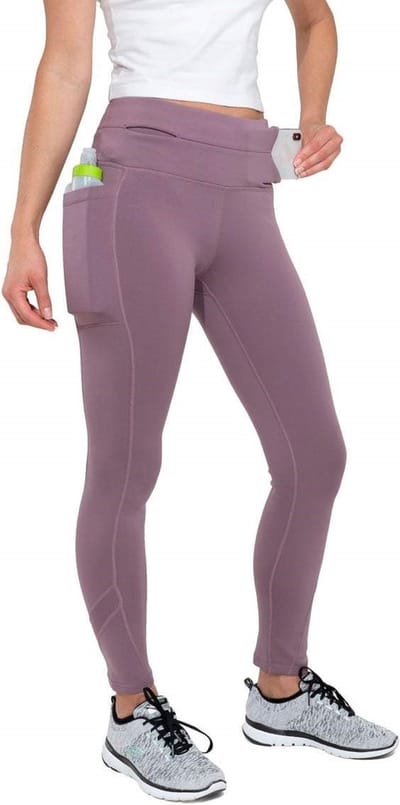 Flipbelt Legging Lilac - Hardloop Legging voor Telefoon - Sportlegging dames - Sportbroek dames - Lilac - XL