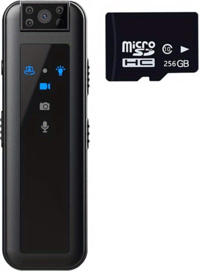 Livano Spy Cam - Bodycam - Politie - Chest Camera - Spy Camera - Verborgen Camera - Spionage Camera - Action Camera - HD + 256GB