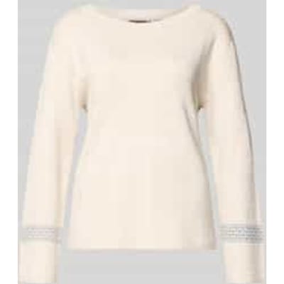 Tom Tailor - Losvallende jacquard gebreide trui - Maat XL - mini argyle on beige melange