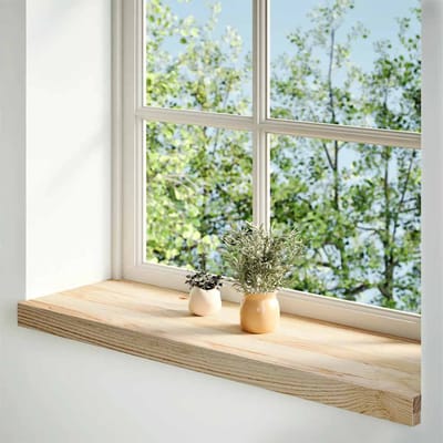 vidaXL - Vensterbanken - 2 - st - onbehandeld - 70x30x2 - cm - massief - eikenhout