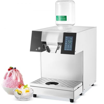 Schilferijsmachine - Commerciële sneeuwvlok-ijsmachine - Capaciteit 180 kg/24 uur - RVS Behuizing - Vloeistofkoeling - LCD-Touchscreen - Elektrisch