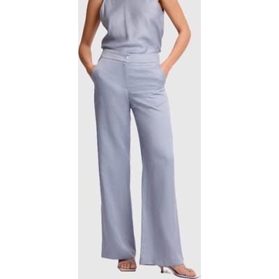 broek wijd been vrouw blauw