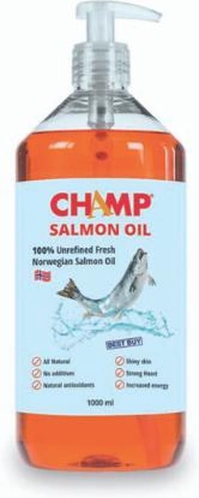 Champ Zalm Oil - 100% Ongeraffineerde verse Noorse zalmolie - 1000ML