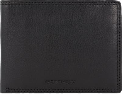 Jack Kinsky Montreal Portemonnee RFID-bescherming Leer 12 cm - Jongens - Horizontaal - schwarz
