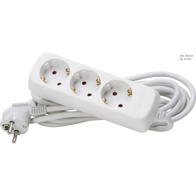 Kopp 3-Weg Artic Wit Tafelcontactdoos Met 5m Snoer - 128690659 [10 stuks]